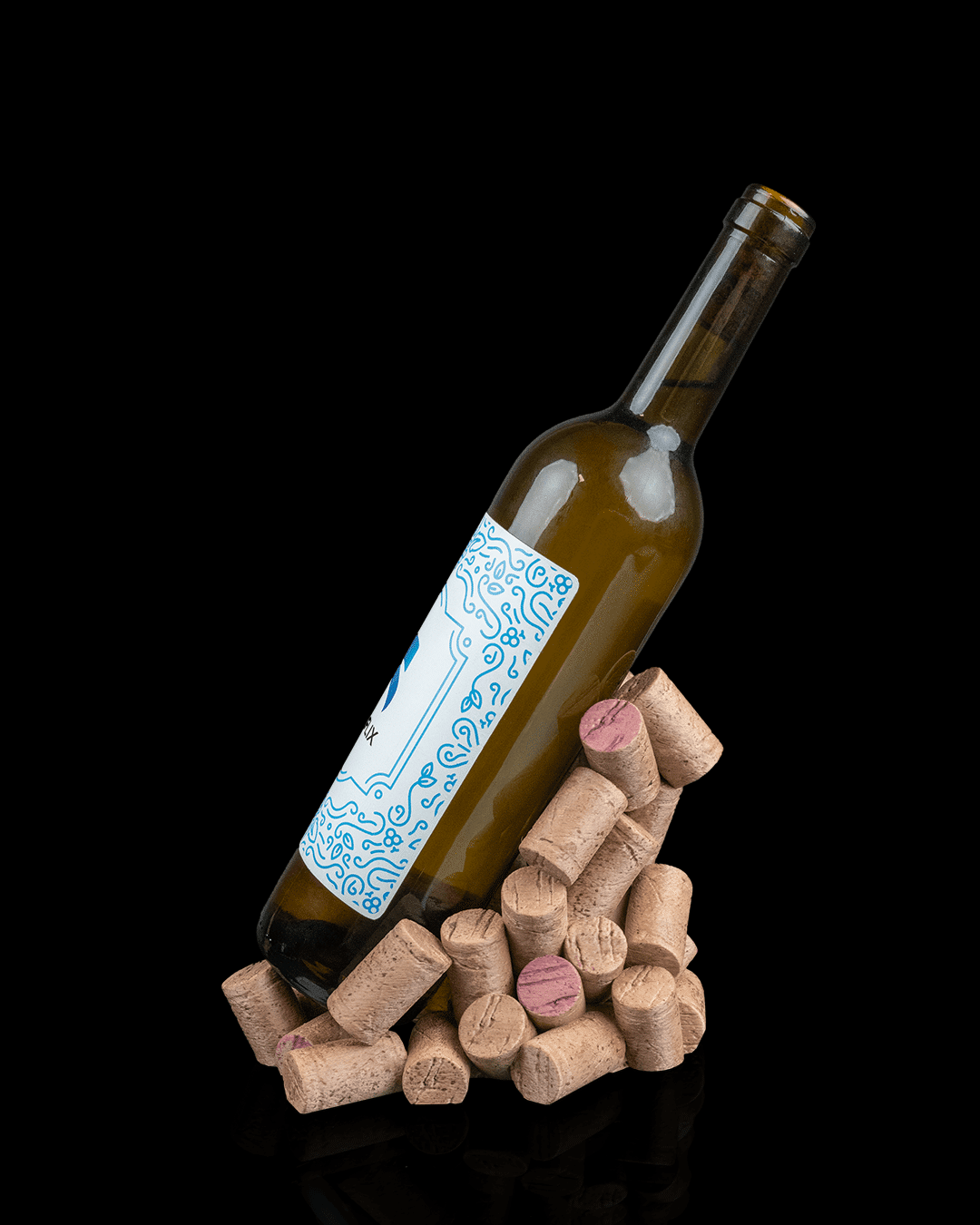 wine holder, corks, holding wine
