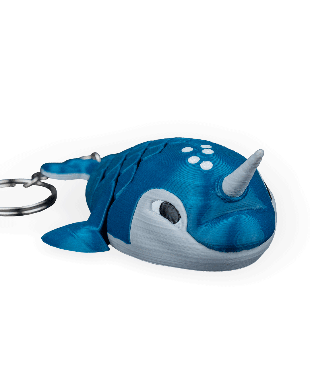 keychain, narwhal, cute, mesh body, small