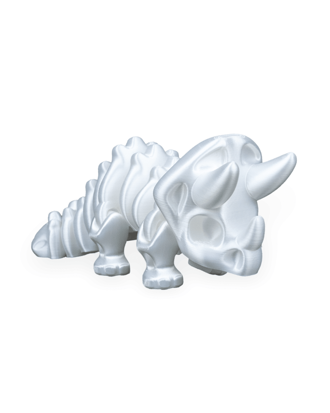 articulated, dinosaur, small, cute, white